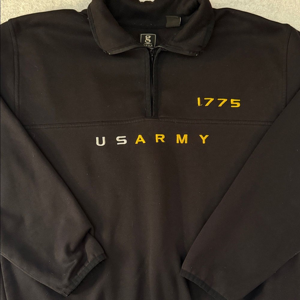 Gear For Sports US Army 1775 Quarter Zip Pullover Jacket Embroidered Oversized